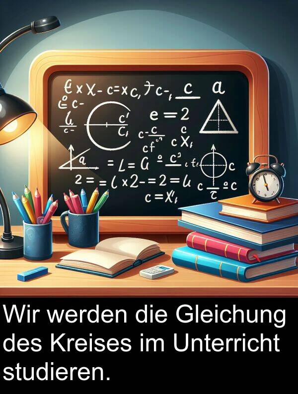 Unterricht: Wir werden die Gleichung des Kreises im Unterricht studieren.