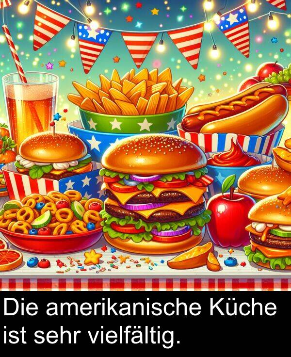 Küche: Die amerikanische Küche ist sehr vielfältig.