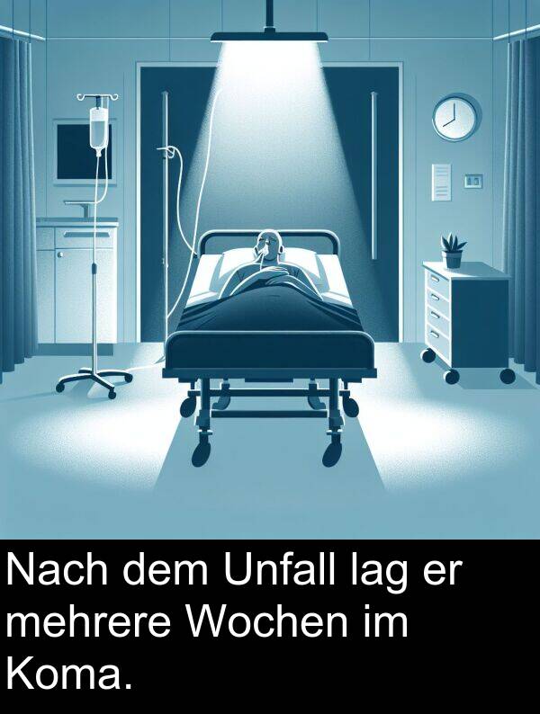 Wochen: Nach dem Unfall lag er mehrere Wochen im Koma.