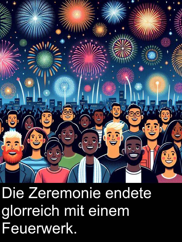 Feuerwerk: Die Zeremonie endete glorreich mit einem Feuerwerk.