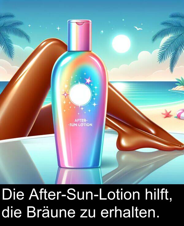 hilft: Die After-Sun-Lotion hilft, die Bräune zu erhalten.