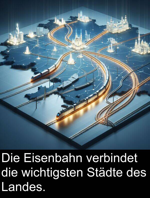 Städte: Die Eisenbahn verbindet die wichtigsten Städte des Landes.