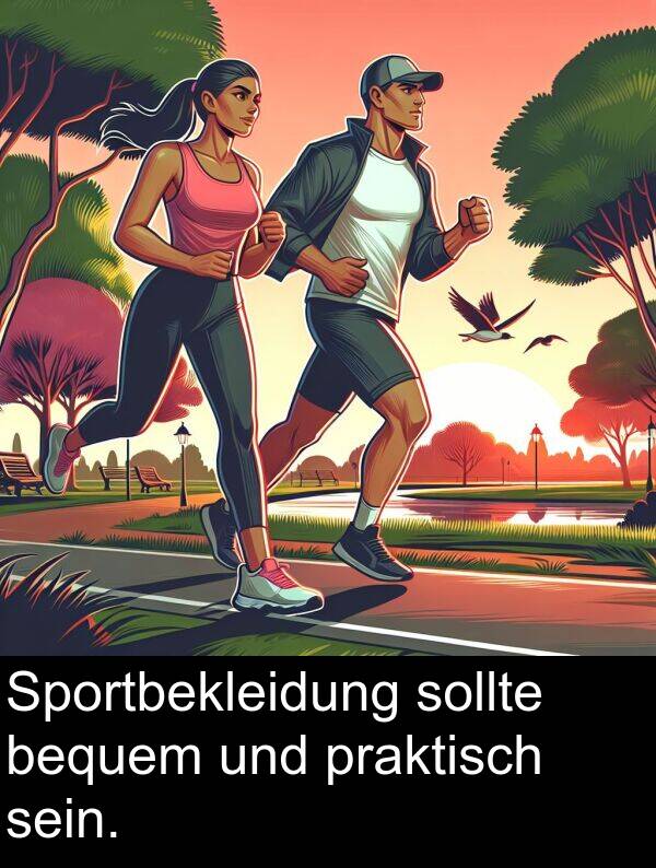 Sportbekleidung: Sportbekleidung sollte bequem und praktisch sein.