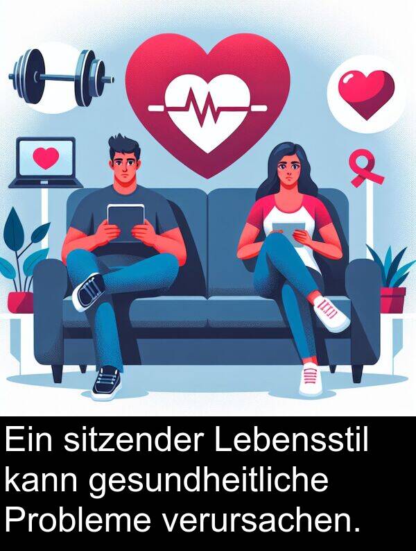 sitzender: Ein sitzender Lebensstil kann gesundheitliche Probleme verursachen.