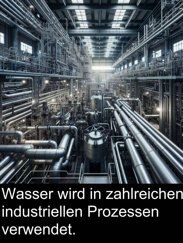 wird: Wasser wird in zahlreichen industriellen Prozessen verwendet.