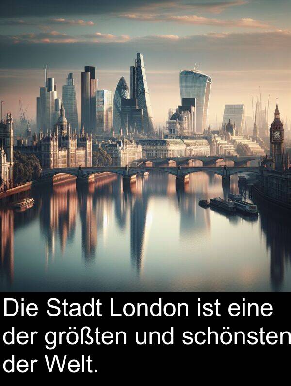 London: Die Stadt London ist eine der größten und schönsten der Welt.