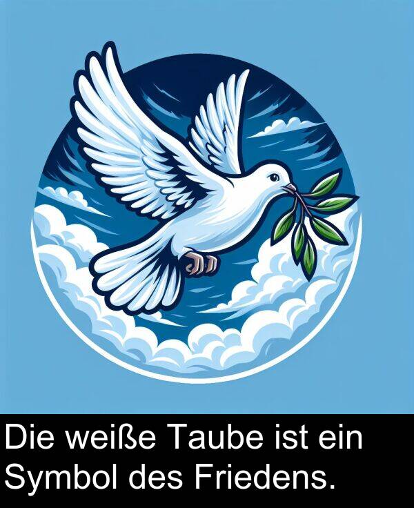 Friedens: Die weiße Taube ist ein Symbol des Friedens.