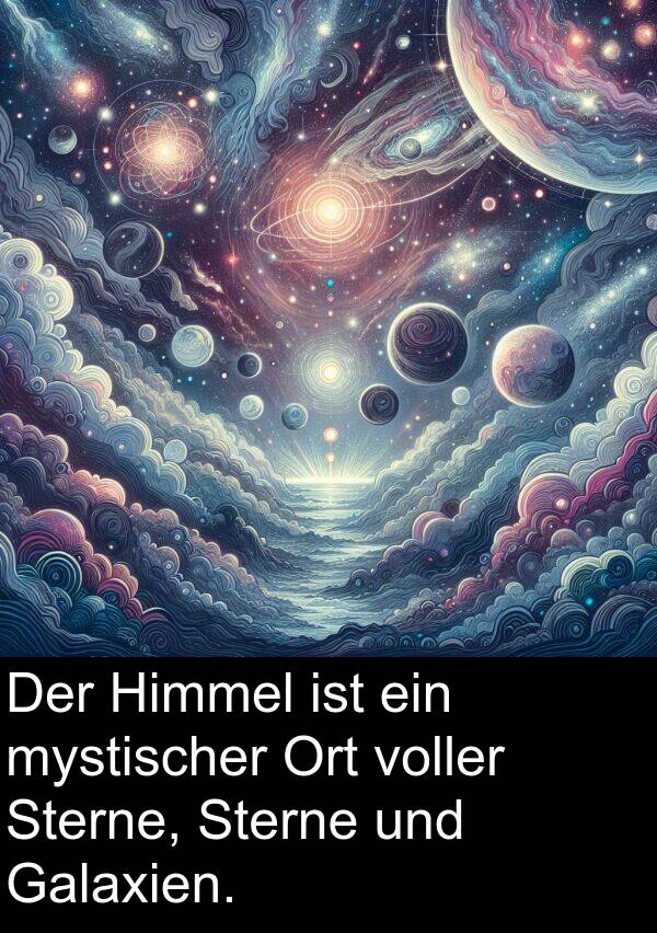 Himmel: Der Himmel ist ein mystischer Ort voller Sterne, Sterne und Galaxien.