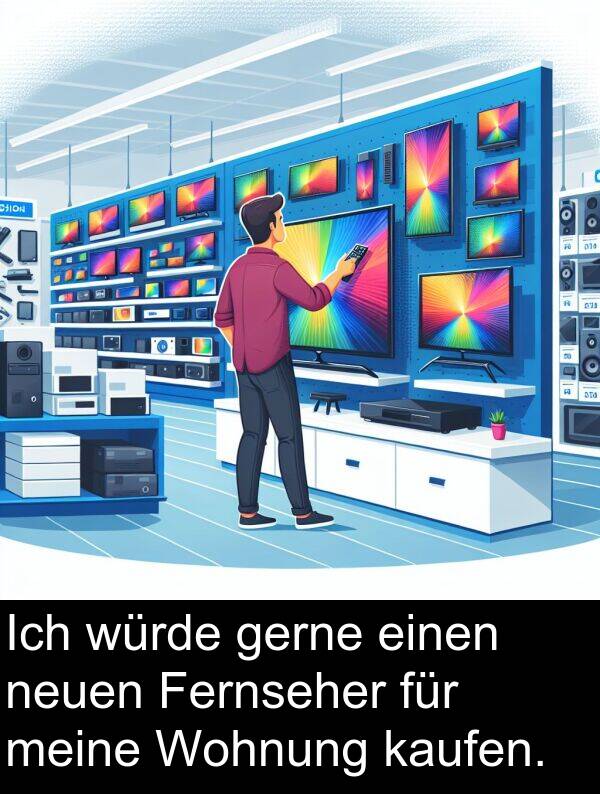 Fernseher: Ich würde gerne einen neuen Fernseher für meine Wohnung kaufen.