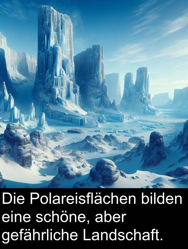 Polareisflächen: Die Polareisflächen bilden eine schöne, aber gefährliche Landschaft.