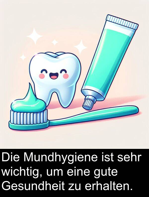 Gesundheit: Die Mundhygiene ist sehr wichtig, um eine gute Gesundheit zu erhalten.