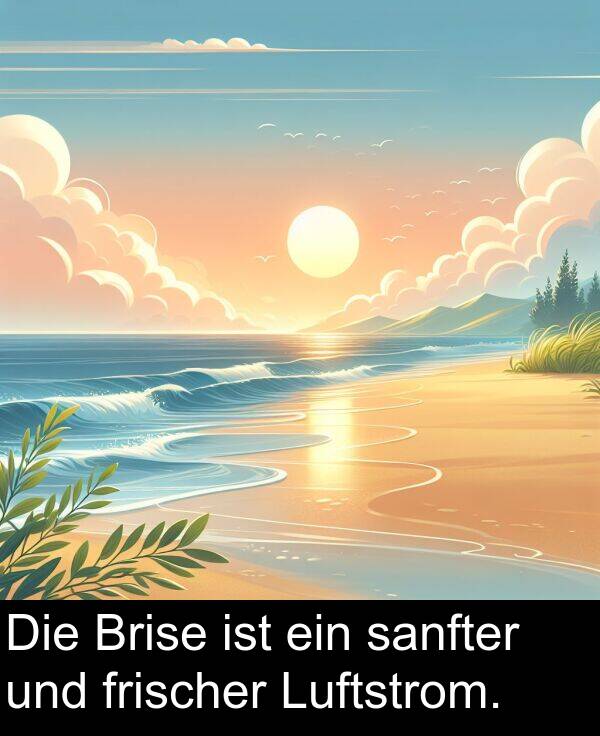 frischer: Die Brise ist ein sanfter und frischer Luftstrom.