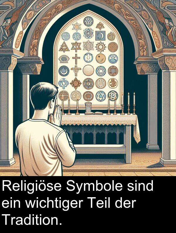 Symbole: Religiöse Symbole sind ein wichtiger Teil der Tradition.