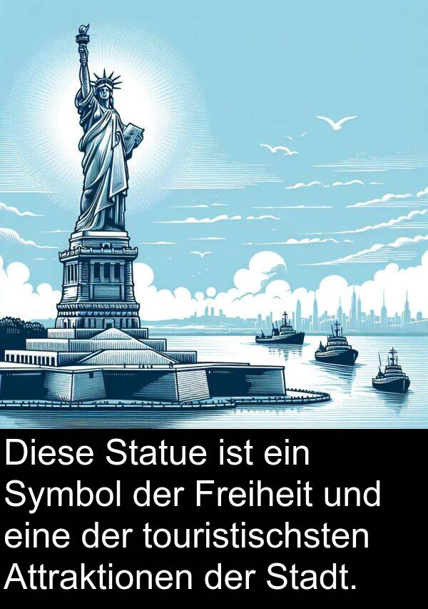 Diese: Diese Statue ist ein Symbol der Freiheit und eine der touristischsten Attraktionen der Stadt.