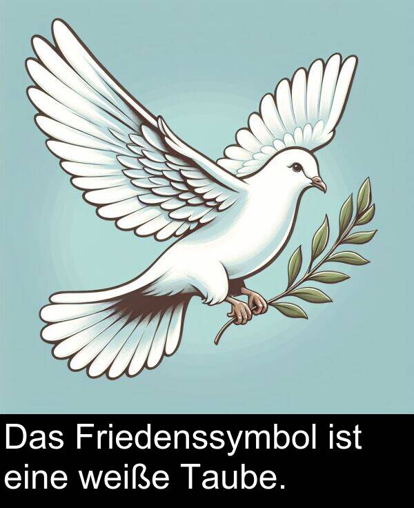 Das: Das Friedenssymbol ist eine weiße Taube.