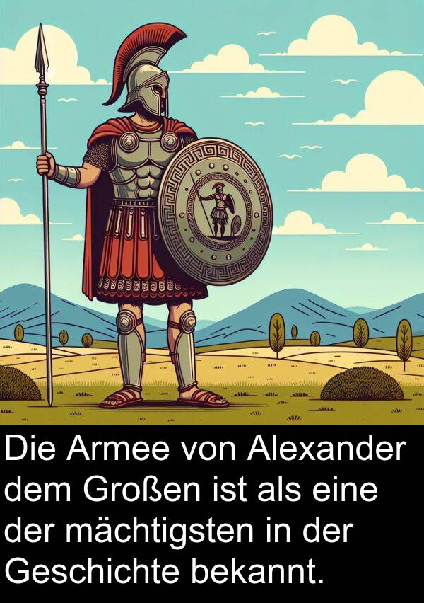 bekannt: Die Armee von Alexander dem Großen ist als eine der mächtigsten in der Geschichte bekannt.