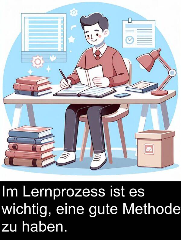 Lernprozess: Im Lernprozess ist es wichtig, eine gute Methode zu haben.