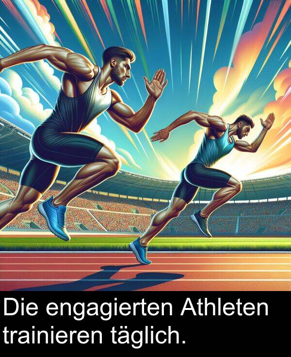täglich: Die engagierten Athleten trainieren täglich.