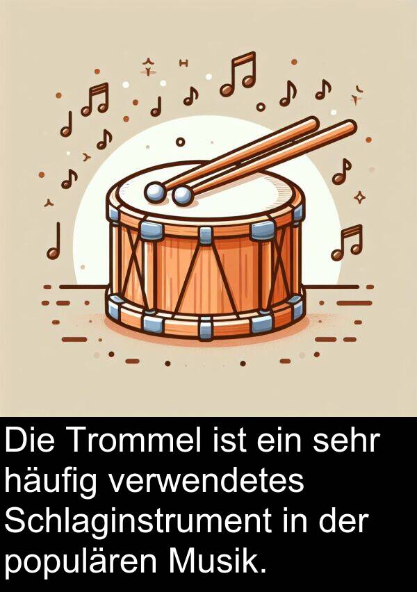 populären: Die Trommel ist ein sehr häufig verwendetes Schlaginstrument in der populären Musik.