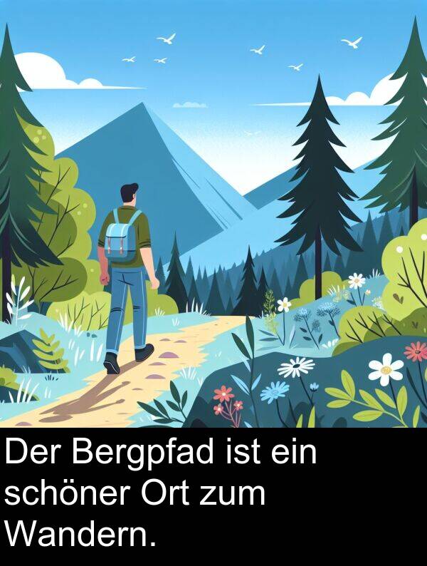 Wandern: Der Bergpfad ist ein schöner Ort zum Wandern.