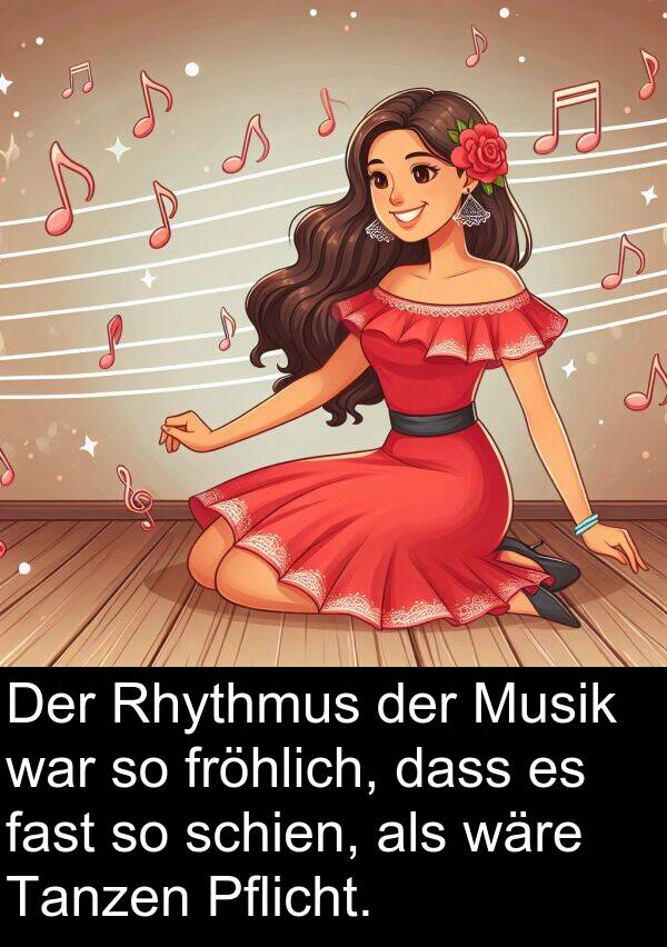 fast: Der Rhythmus der Musik war so fröhlich, dass es fast so schien, als wäre Tanzen Pflicht.