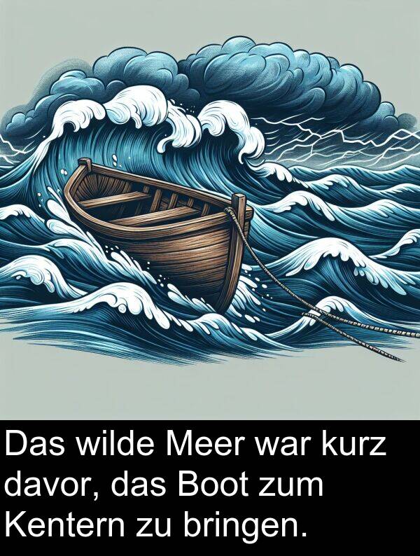 davor: Das wilde Meer war kurz davor, das Boot zum Kentern zu bringen.