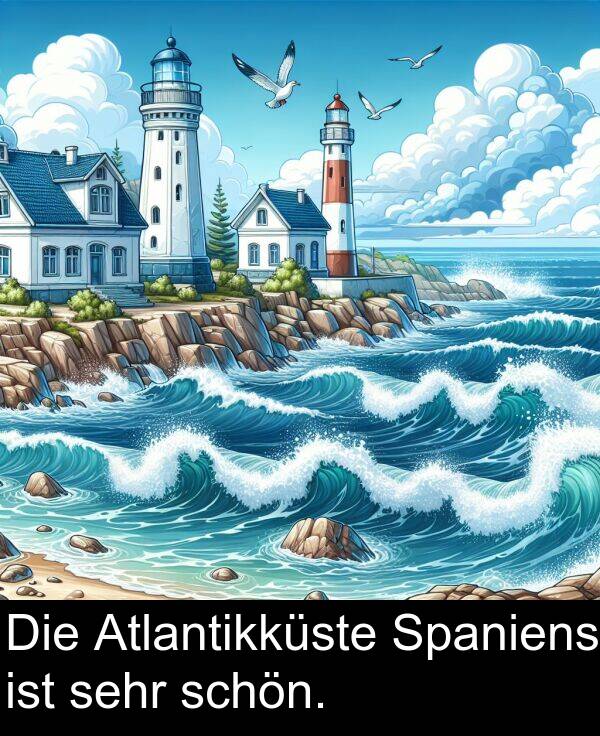 Spaniens: Die Atlantikküste Spaniens ist sehr schön.