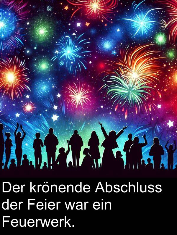 Feier: Der krönende Abschluss der Feier war ein Feuerwerk.