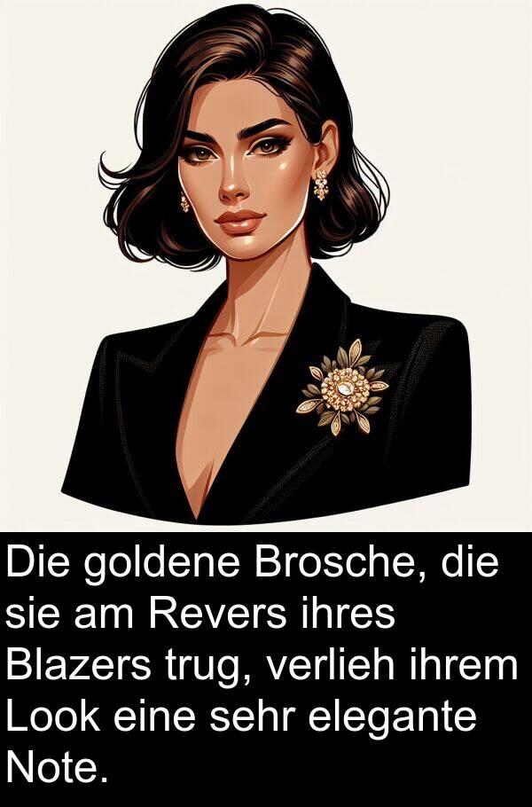 Revers: Die goldene Brosche, die sie am Revers ihres Blazers trug, verlieh ihrem Look eine sehr elegante Note.