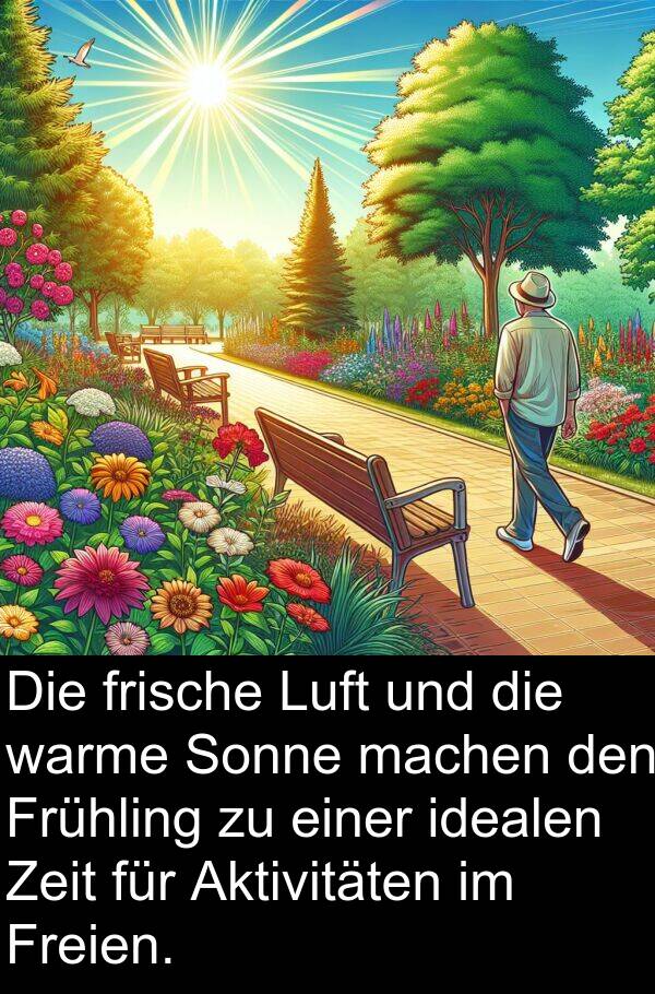 warme: Die frische Luft und die warme Sonne machen den Frühling zu einer idealen Zeit für Aktivitäten im Freien.