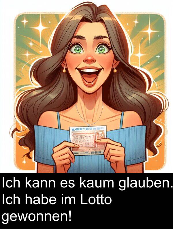 gewonnen: Ich kann es kaum glauben. Ich habe im Lotto gewonnen!