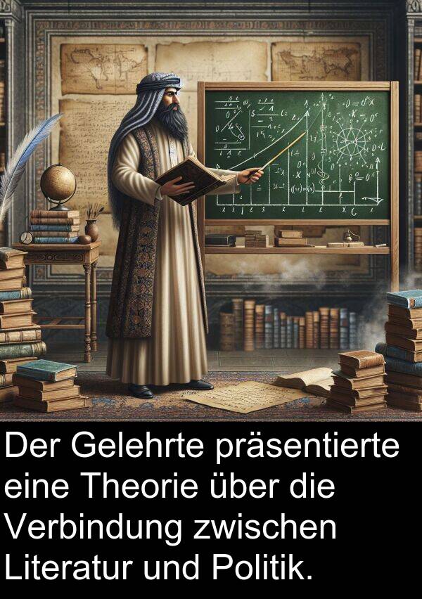 Politik: Der Gelehrte präsentierte eine Theorie über die Verbindung zwischen Literatur und Politik.