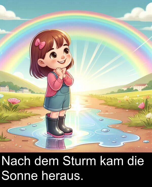 Nach: Nach dem Sturm kam die Sonne heraus.