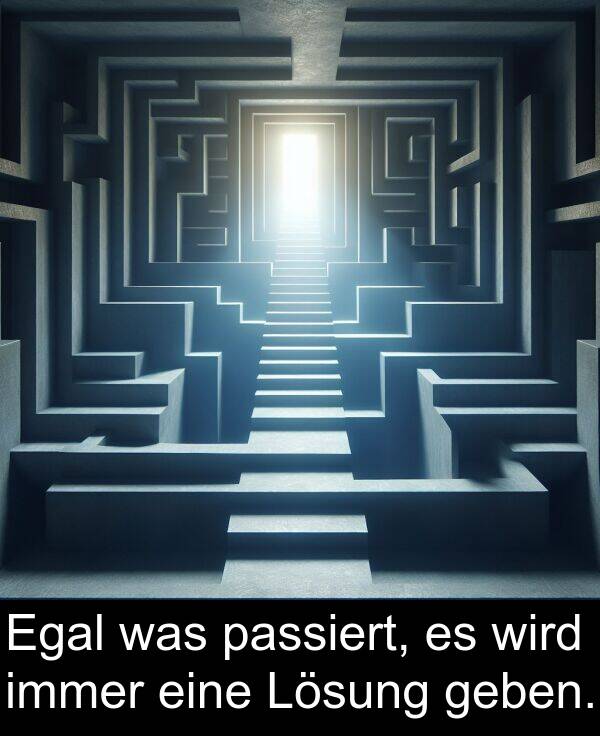 wird: Egal was passiert, es wird immer eine Lösung geben.