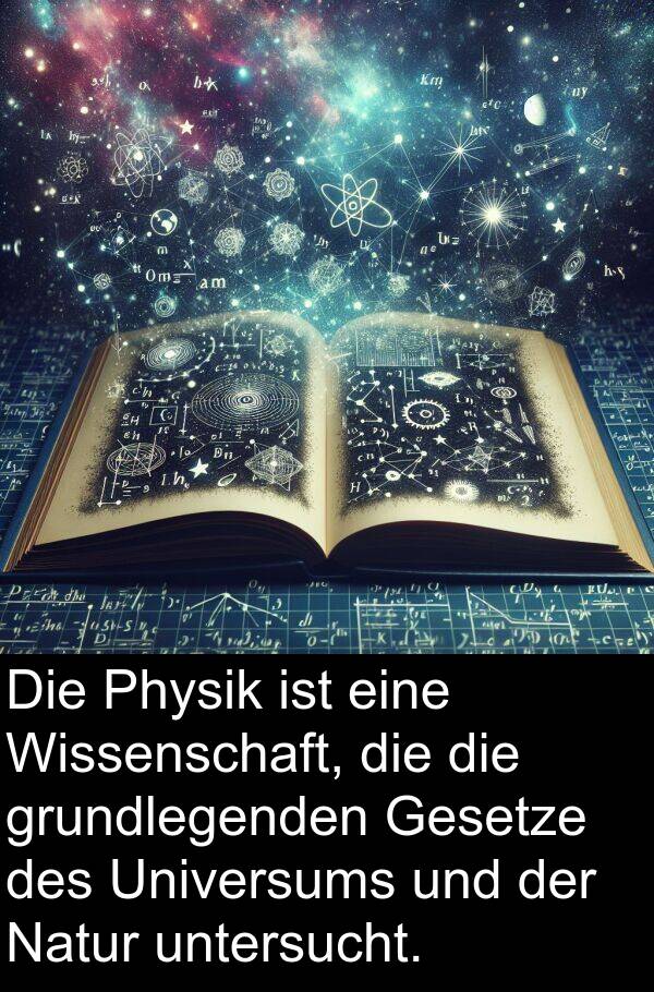 Wissenschaft: Die Physik ist eine Wissenschaft, die die grundlegenden Gesetze des Universums und der Natur untersucht.