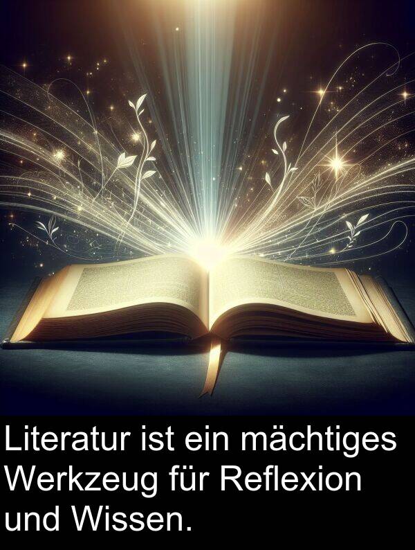 Wissen: Literatur ist ein mächtiges Werkzeug für Reflexion und Wissen.