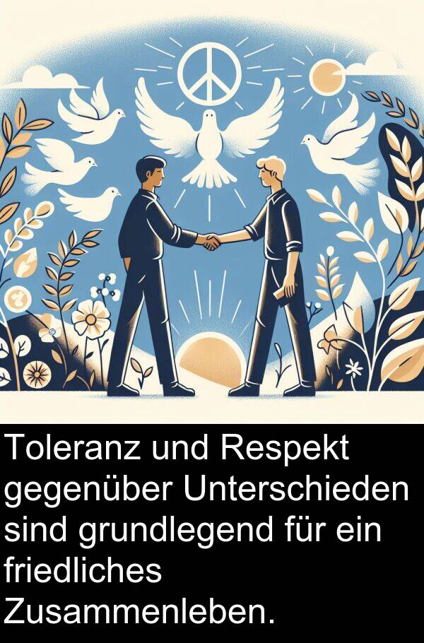 Respekt: Toleranz und Respekt gegenüber Unterschieden sind grundlegend für ein friedliches Zusammenleben.