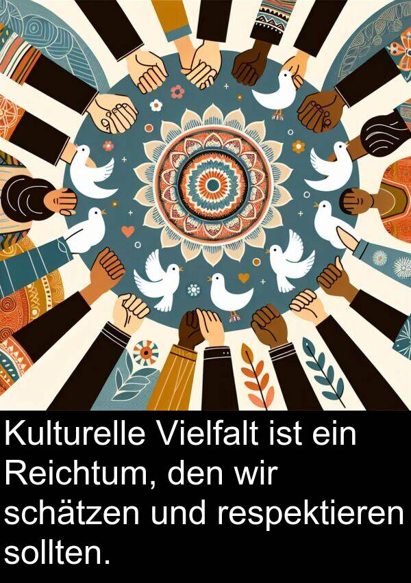 respektieren: Kulturelle Vielfalt ist ein Reichtum, den wir schätzen und respektieren sollten.
