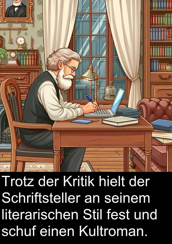 fest: Trotz der Kritik hielt der Schriftsteller an seinem literarischen Stil fest und schuf einen Kultroman.