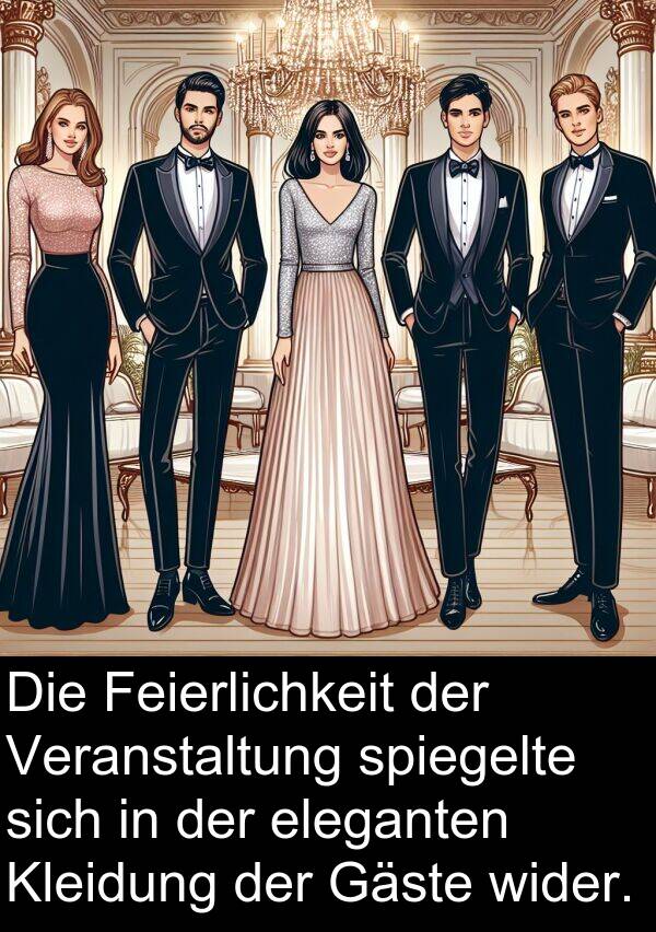 Feierlichkeit: Die Feierlichkeit der Veranstaltung spiegelte sich in der eleganten Kleidung der Gäste wider.