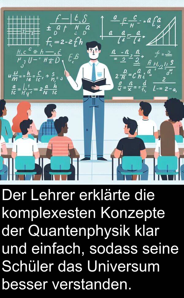 Quantenphysik: Der Lehrer erklärte die komplexesten Konzepte der Quantenphysik klar und einfach, sodass seine Schüler das Universum besser verstanden.