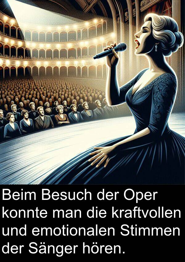 Sänger: Beim Besuch der Oper konnte man die kraftvollen und emotionalen Stimmen der Sänger hören.
