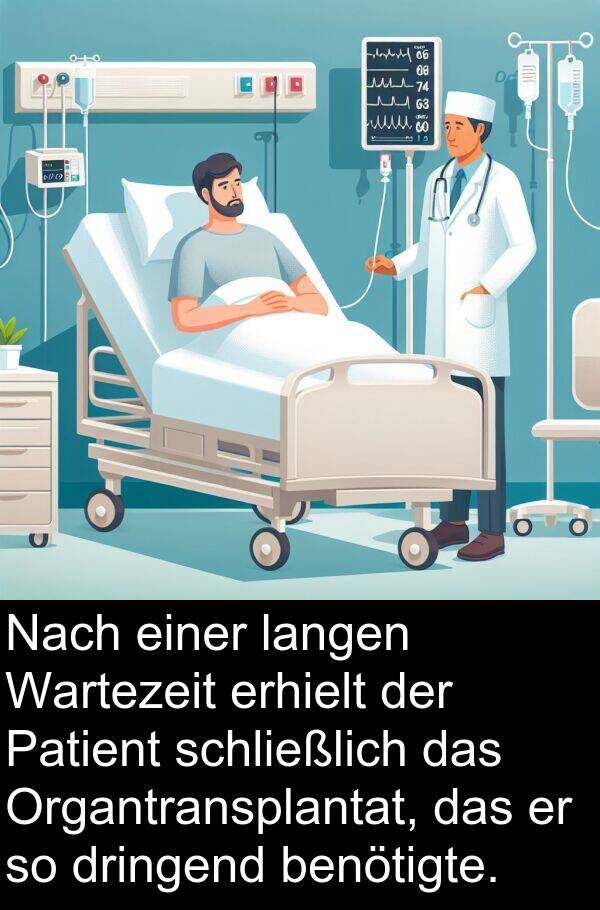 langen: Nach einer langen Wartezeit erhielt der Patient schließlich das Organtransplantat, das er so dringend benötigte.