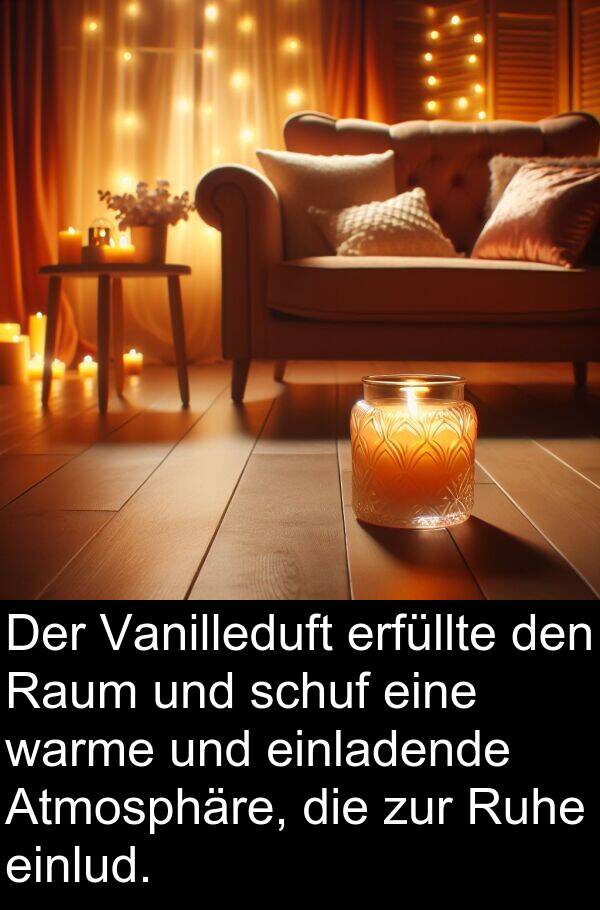 warme: Der Vanilleduft erfüllte den Raum und schuf eine warme und einladende Atmosphäre, die zur Ruhe einlud.