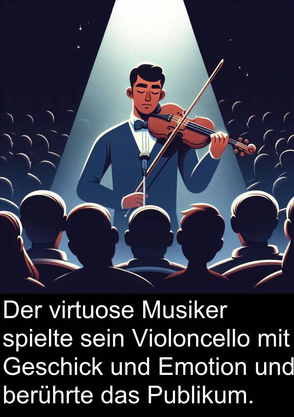 Publikum: Der virtuose Musiker spielte sein Violoncello mit Geschick und Emotion und berührte das Publikum.