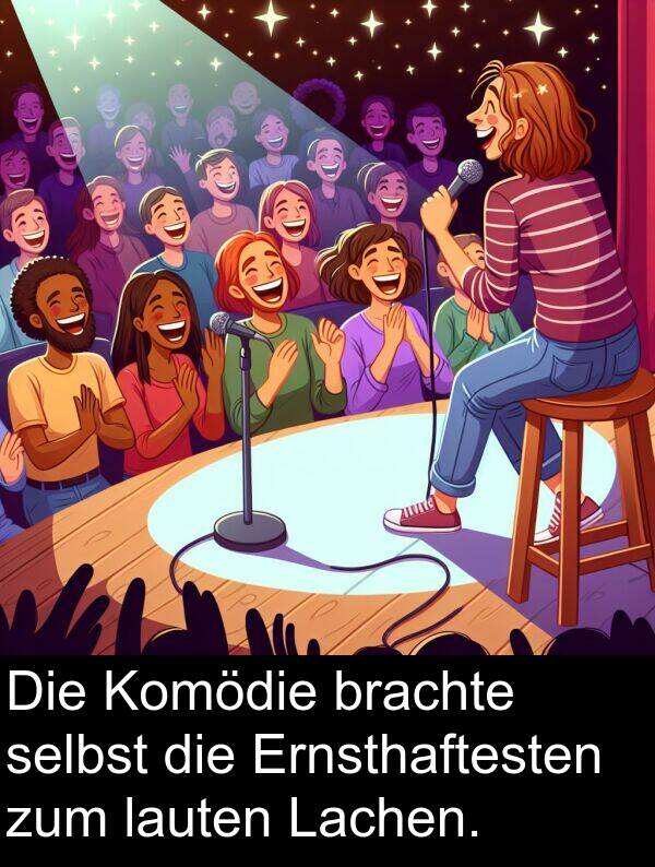 Lachen: Die Komödie brachte selbst die Ernsthaftesten zum lauten Lachen.