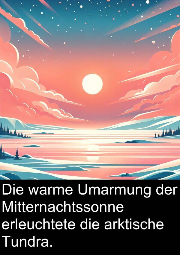 warme: Die warme Umarmung der Mitternachtssonne erleuchtete die arktische Tundra.
