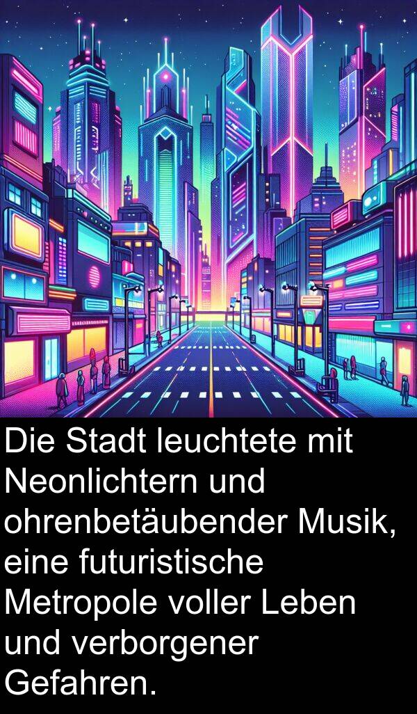 verborgener: Die Stadt leuchtete mit Neonlichtern und ohrenbetäubender Musik, eine futuristische Metropole voller Leben und verborgener Gefahren.