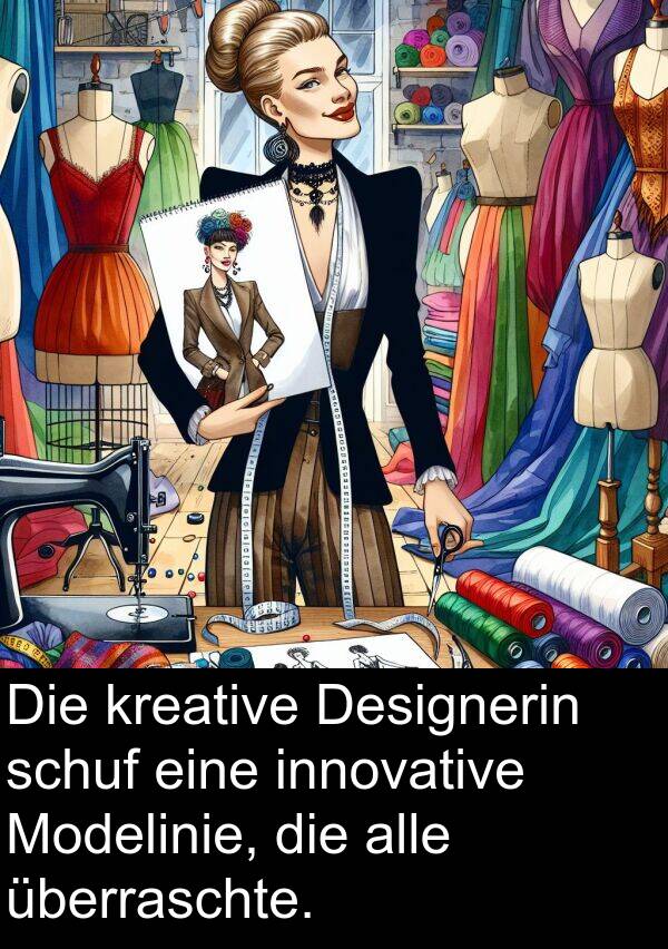 Designerin: Die kreative Designerin schuf eine innovative Modelinie, die alle überraschte.