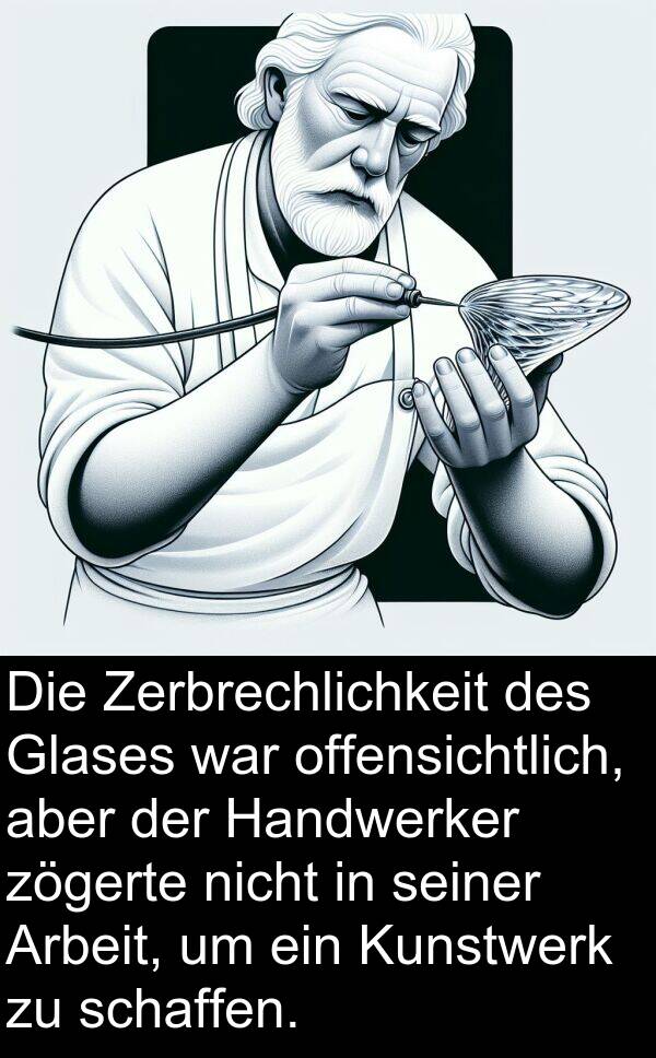 Handwerker: Die Zerbrechlichkeit des Glases war offensichtlich, aber der Handwerker zögerte nicht in seiner Arbeit, um ein Kunstwerk zu schaffen.